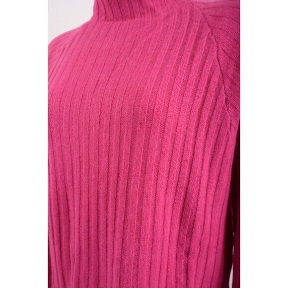 Vintage Nuggets Womens Sweater Mock Neck Pink M Lambswool Angora Rabbit Hair - Picture 4 of 6